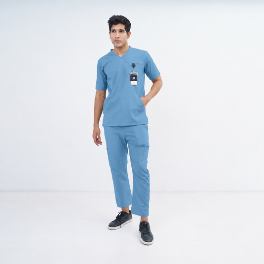 Men's Kangaroo Pocket Medical Scrub Set