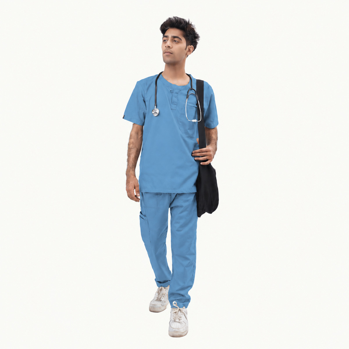 Men's Front Placket Medical Scrub Set