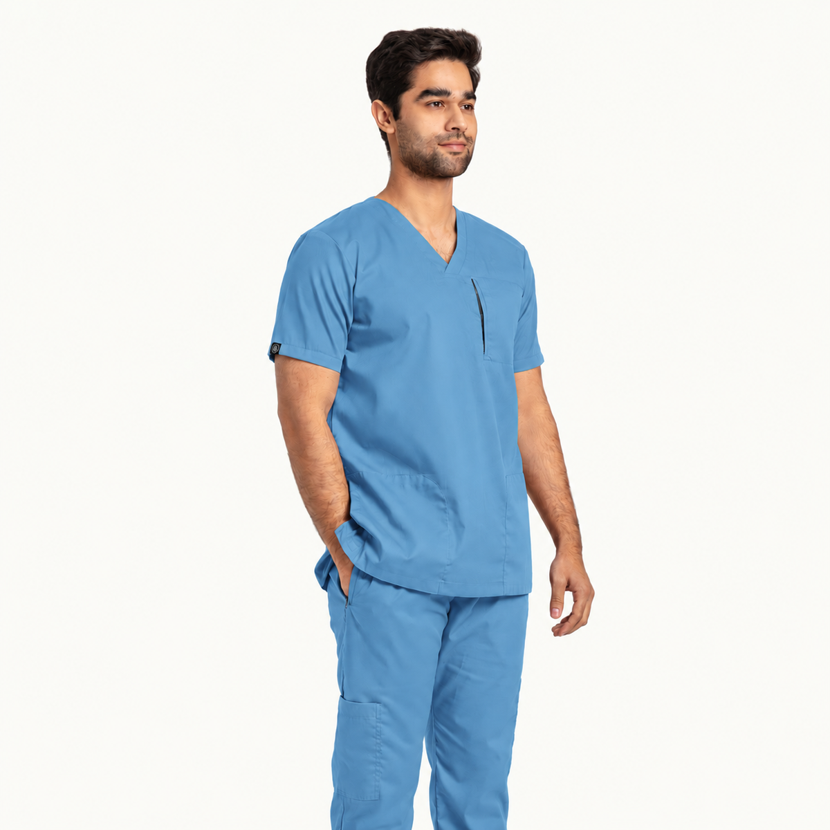 Men's Tri-Pocket Zip Medical Scrub Set