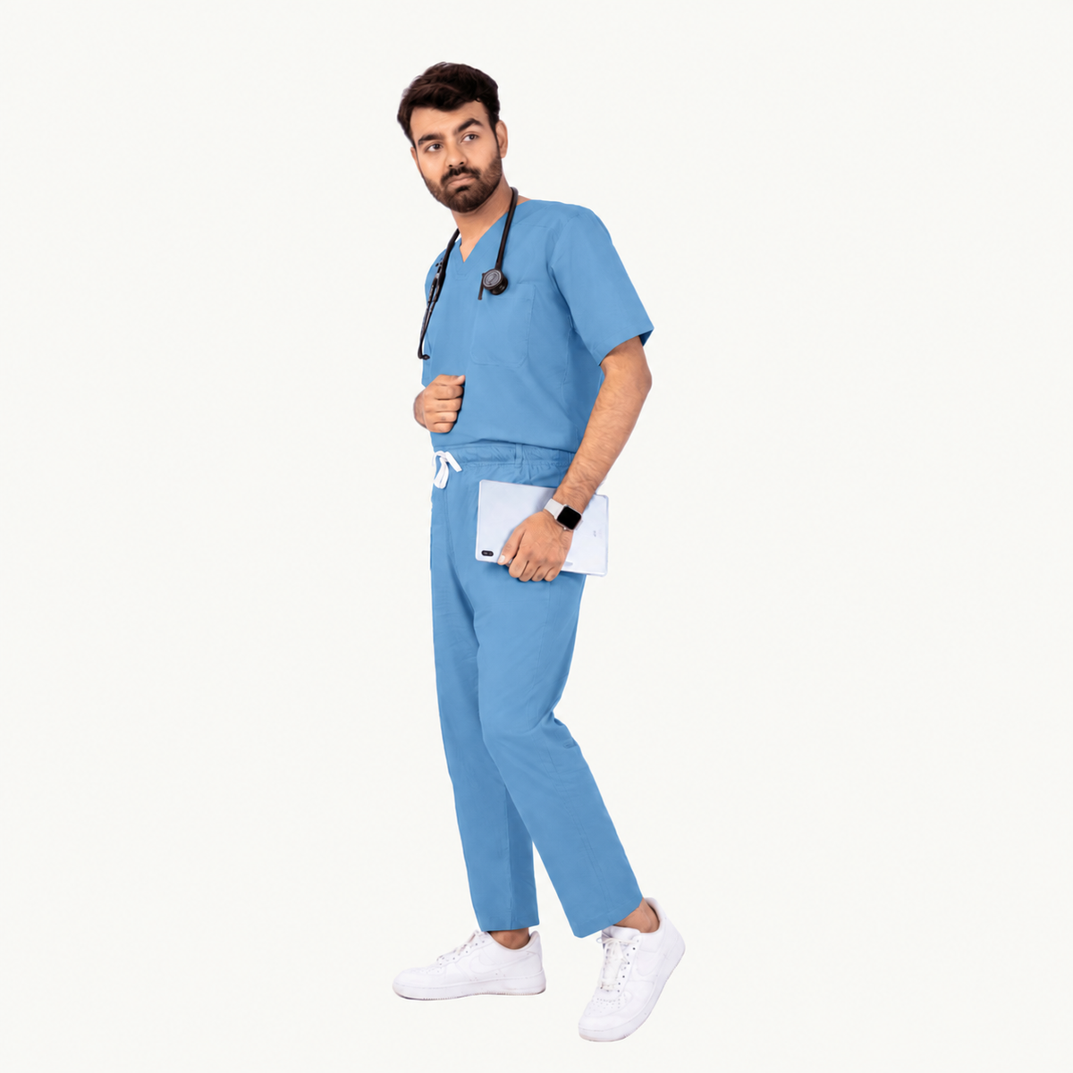 Men's Classic One-Pocket Medical Scrub Set