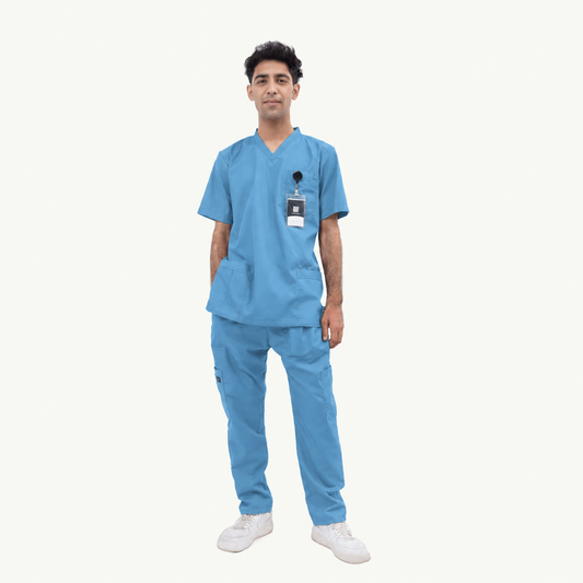 Men's Basic V-Neck Medical Scrub Set