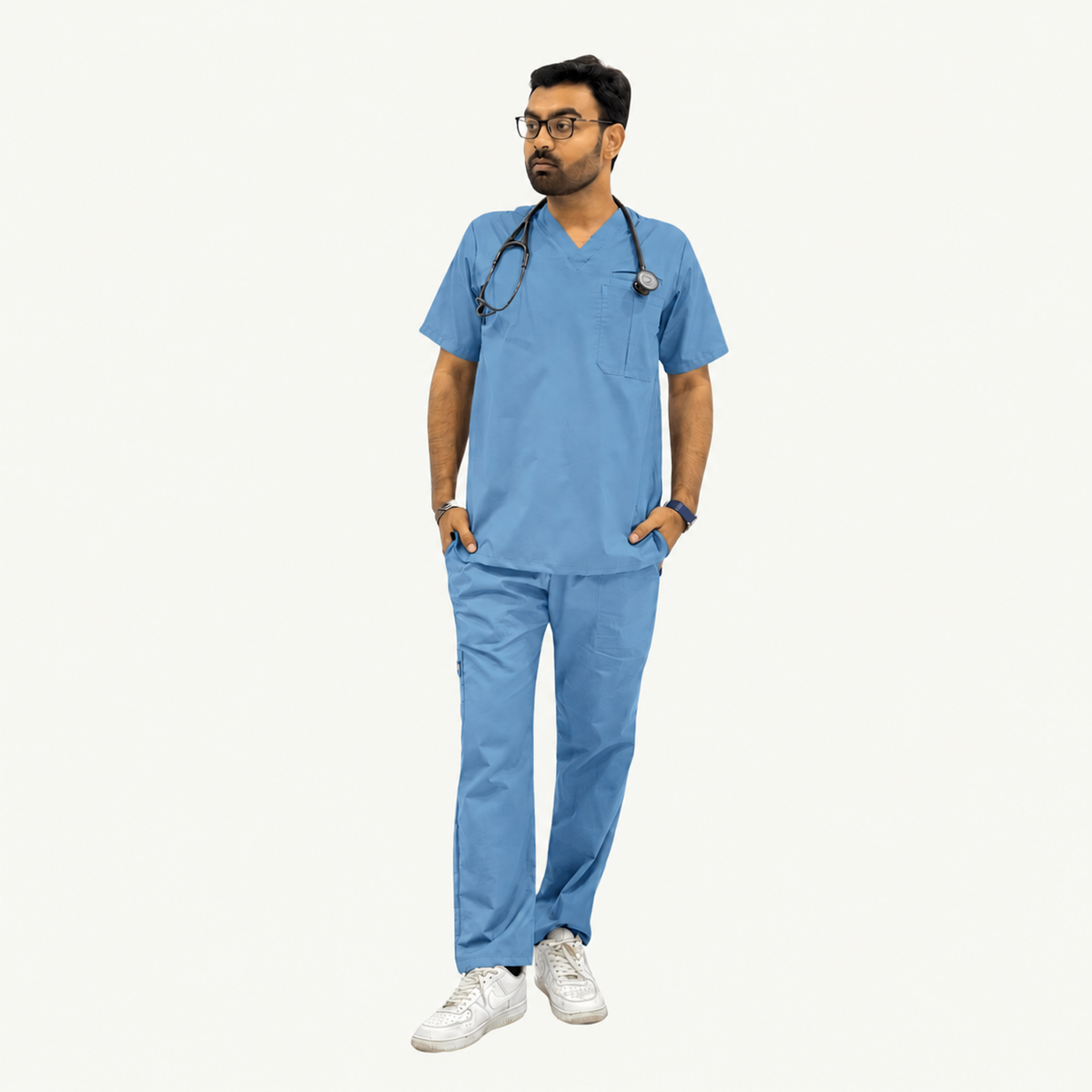 Men's Two Chest Pocket Medical Scrub Set