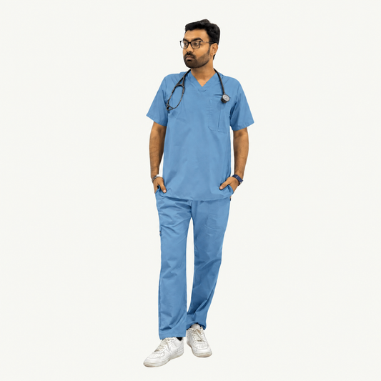 Men's Two Chest Pocket Medical Scrub Set