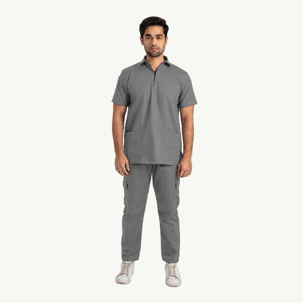 Men's Zip Collar Medical Scrub Set