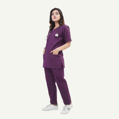 Criss Cross Neck-Line Scrub Shirt