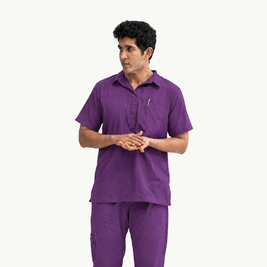 Men's Urban Collar Medical Scrub Set