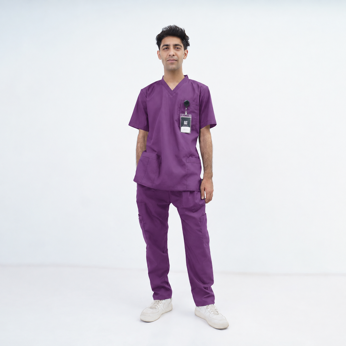 Men's Basic V-Neck Medical Scrub Set