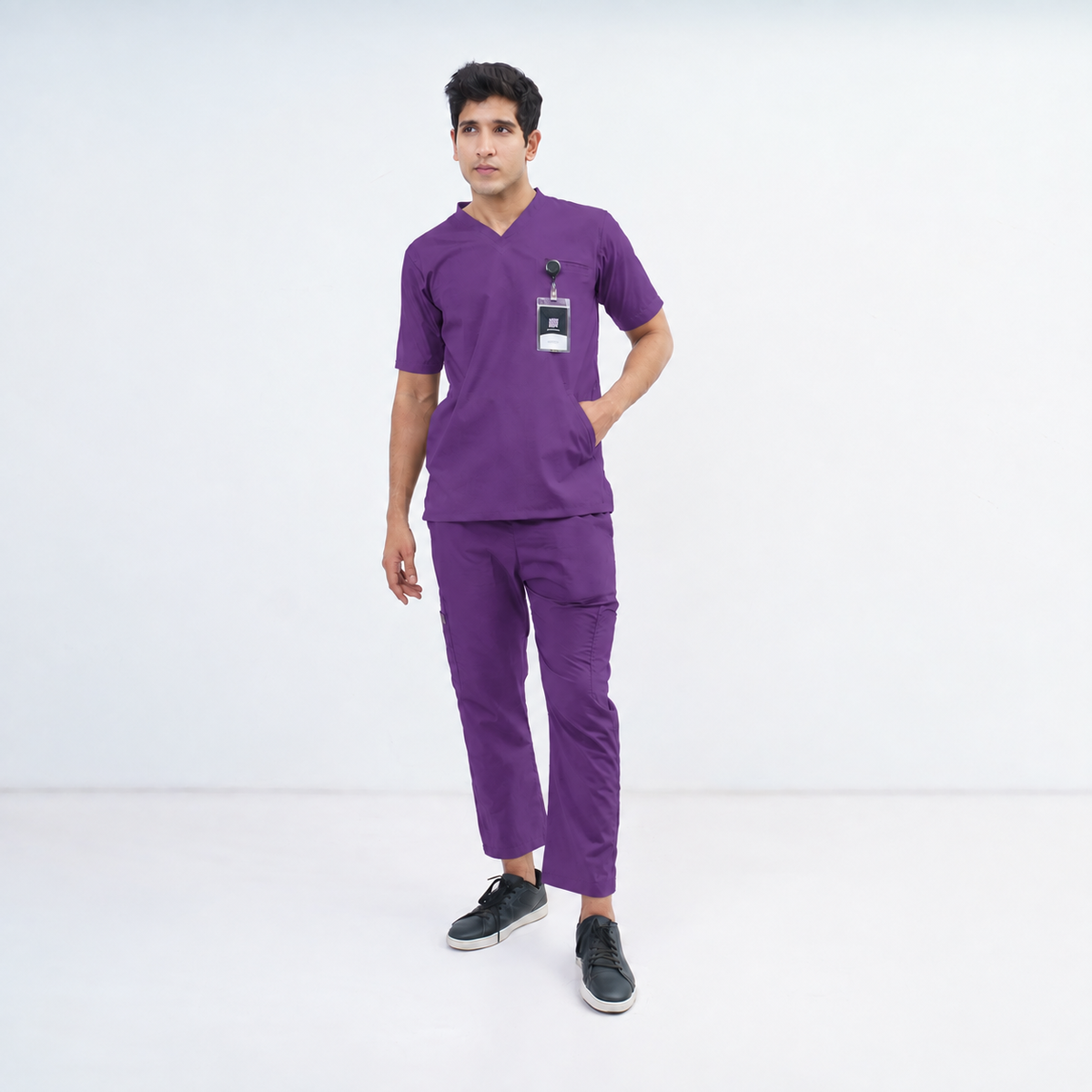 Men's Kangaroo Pocket Medical Scrub Set