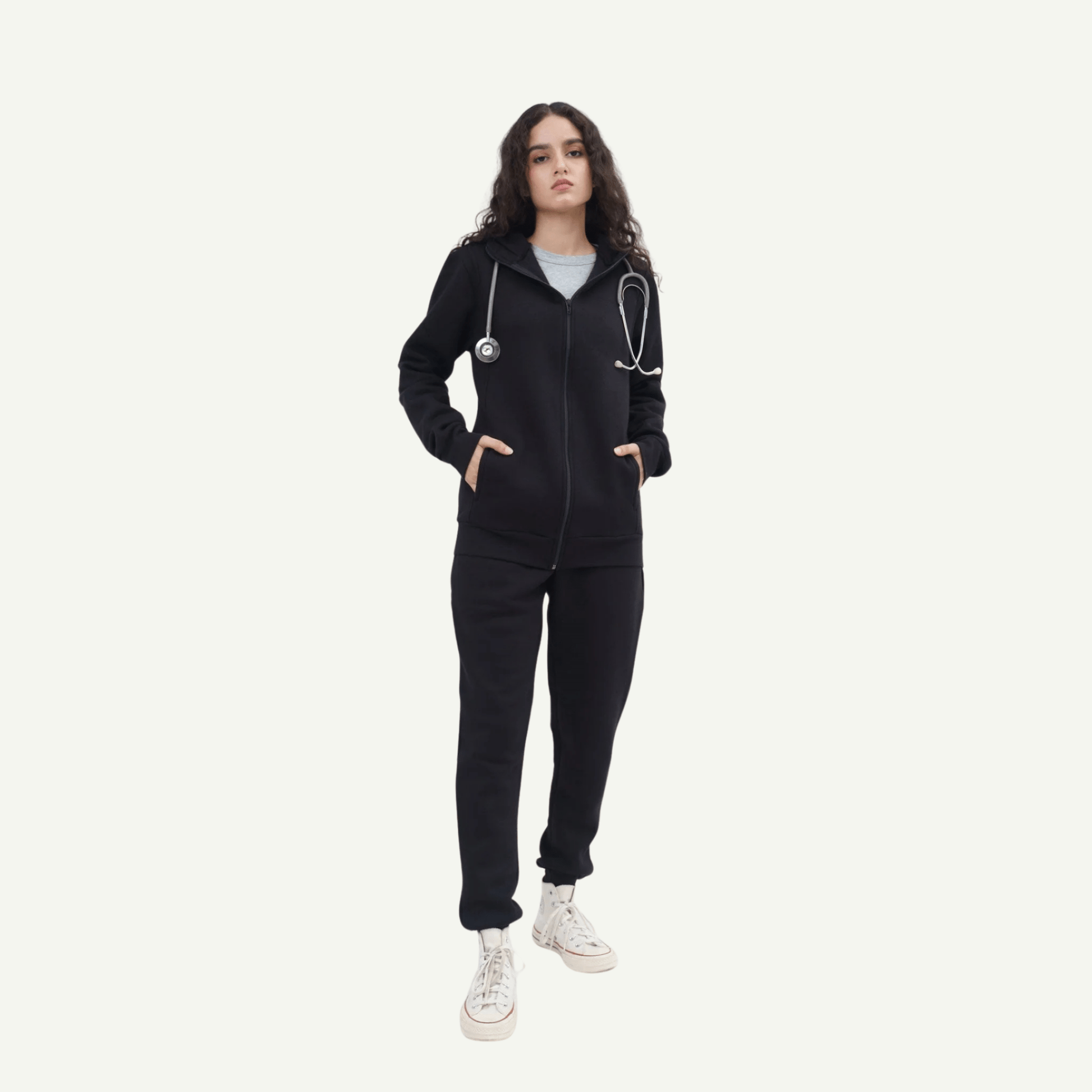 Essential Hoodie - Black - dr.stitchess