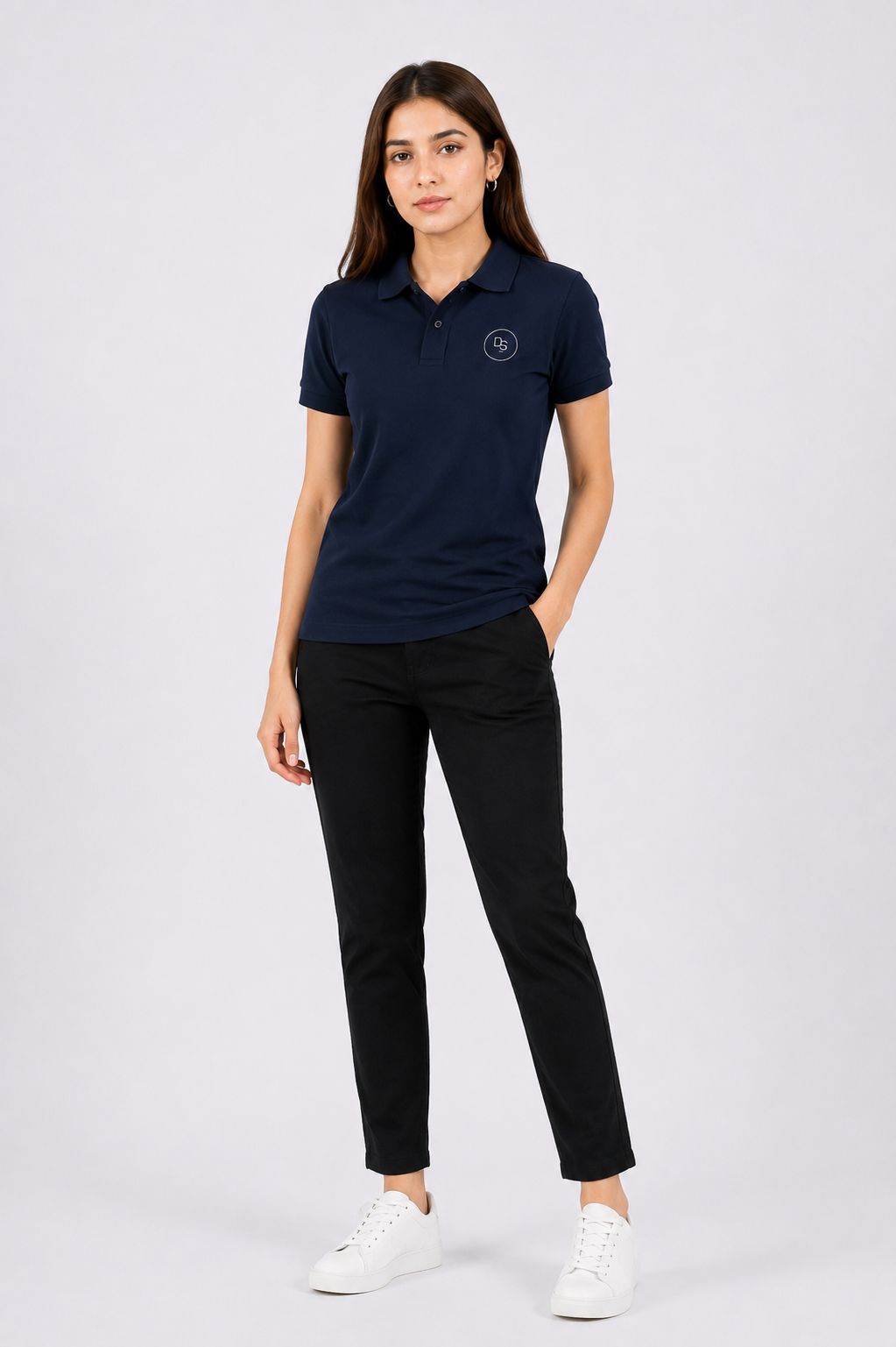 Unisex SuperSoft Cotton Polo Shirt Female - Navy