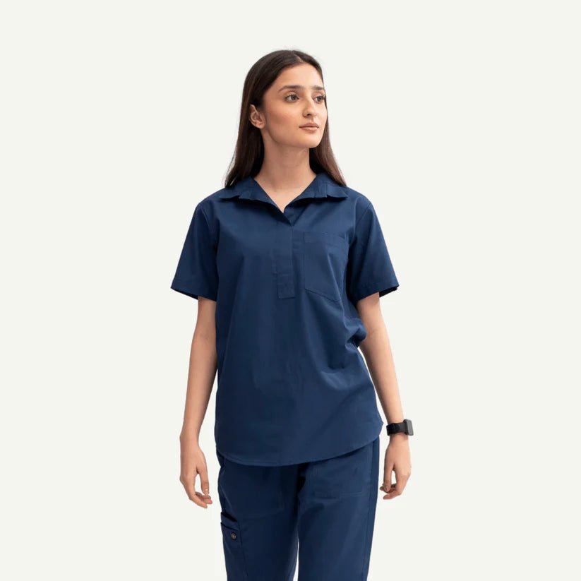 Femme Collar Scrub Shirt - dr.stitchess