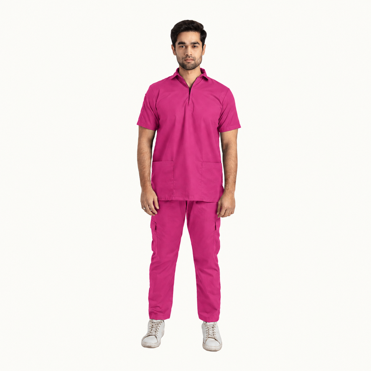 Men's Zip Collar Medical Scrub Set