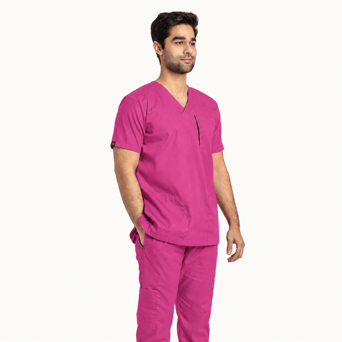 Men's Tri-Pocket Zip Medical Scrub Set
