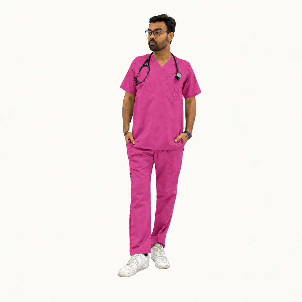 Men's Two Chest Pocket Medical Scrub Set