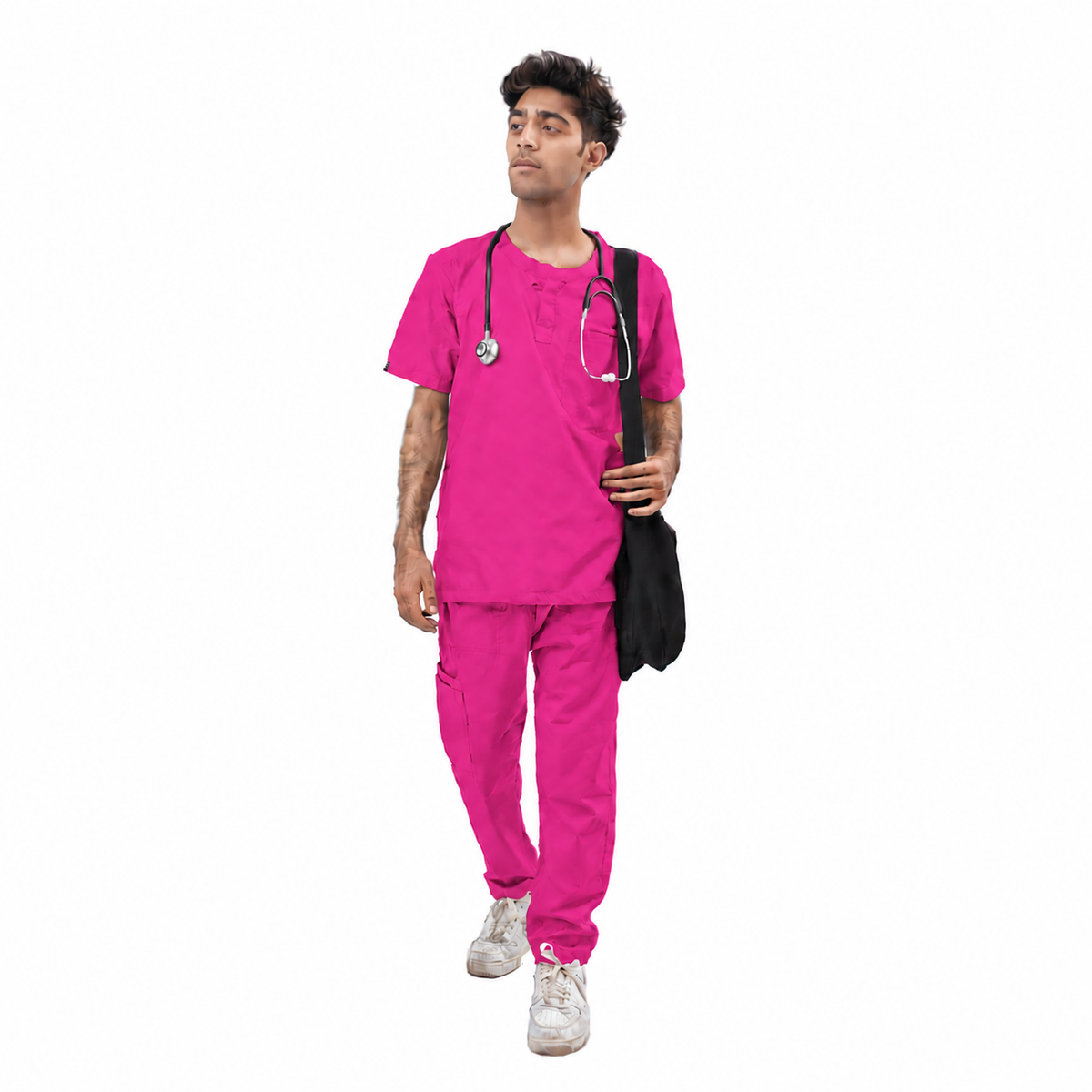 Men's Front Placket Medical Scrub Set