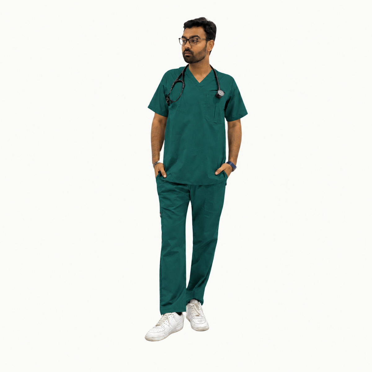 Men's Two Chest Pocket Medical Scrub Set