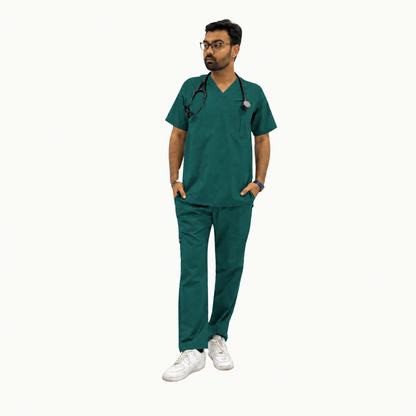 Men's Two Chest Pocket Medical Scrub Set