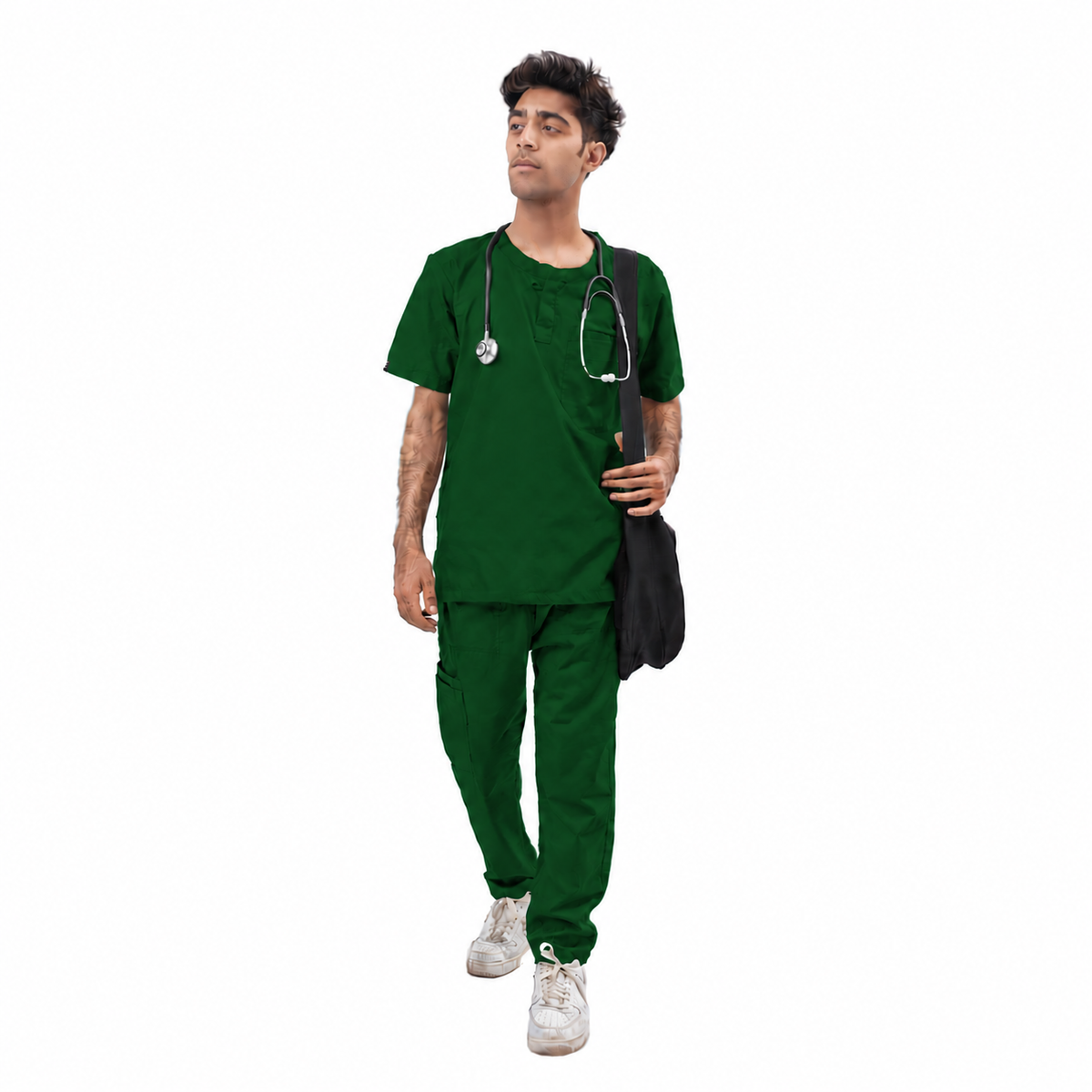 Men's Front Placket Medical Scrub Set