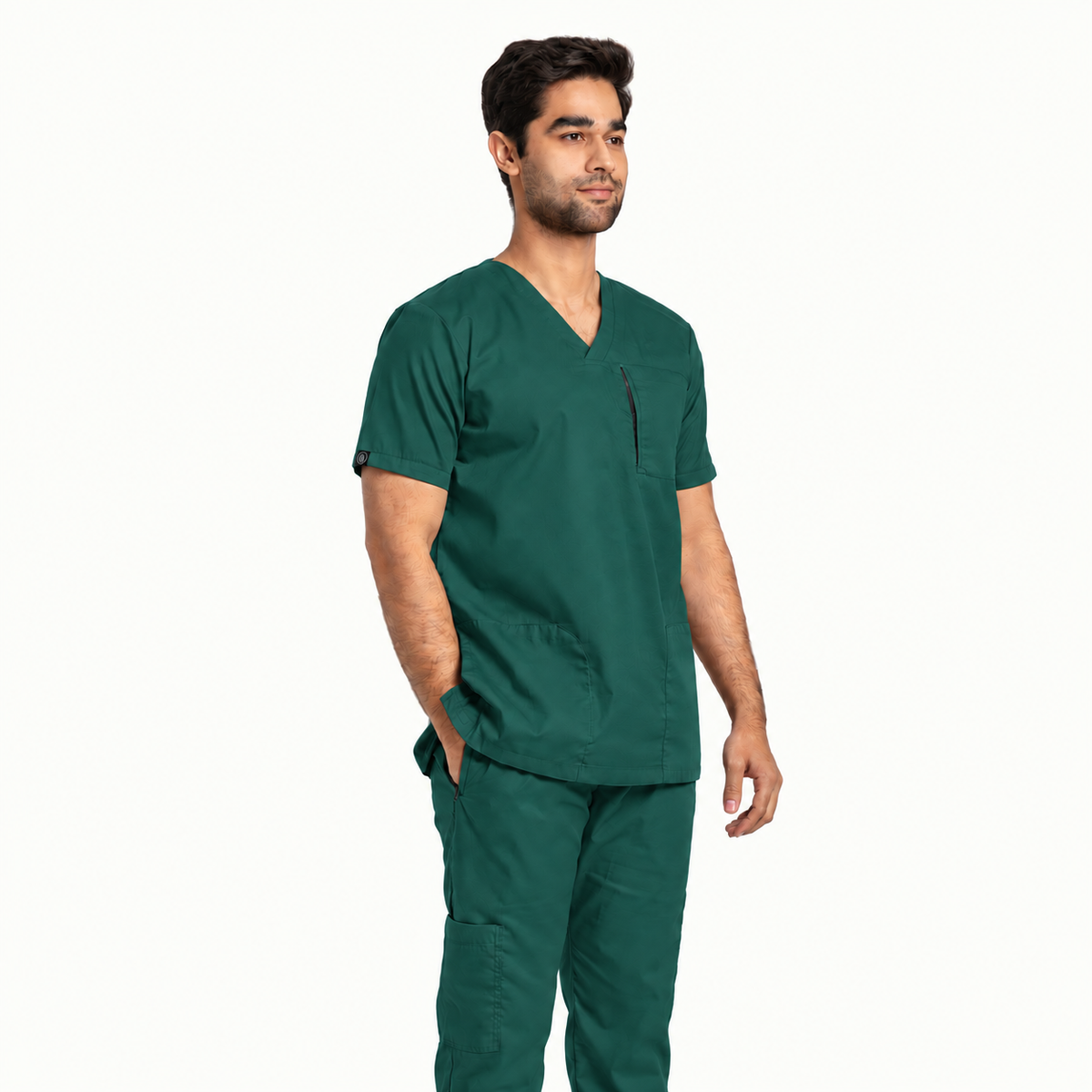 Men's Tri-Pocket Zip Medical Scrub Set