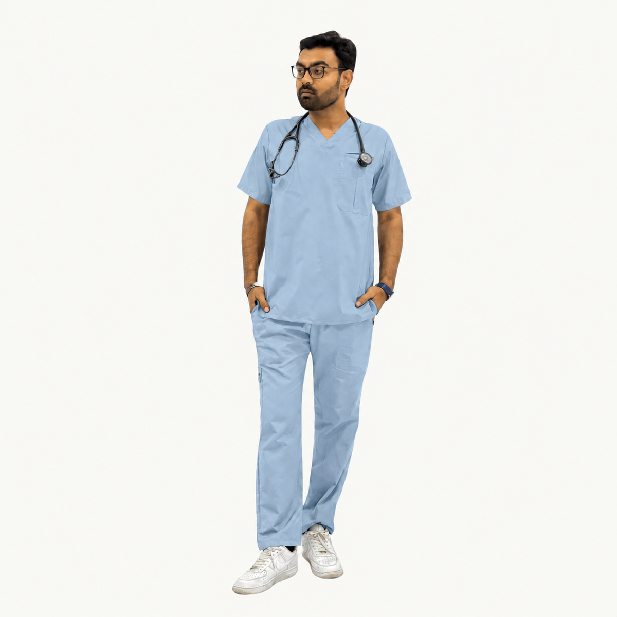 Men's Two Chest Pocket Medical Scrub Set