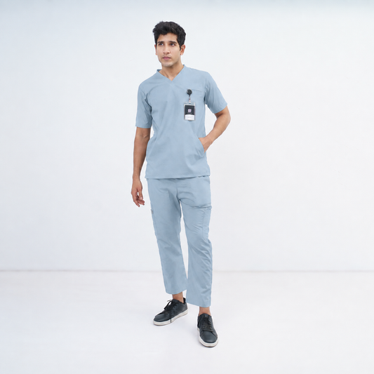 Men's Kangaroo Pocket Medical Scrub Set