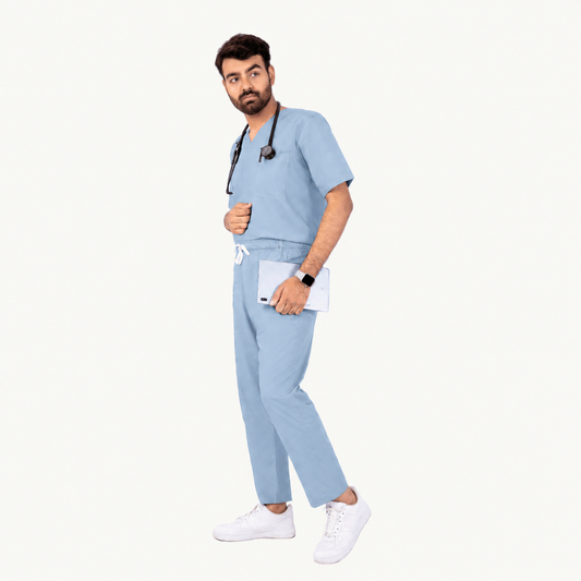 Men's Classic One-Pocket Medical Scrub Set