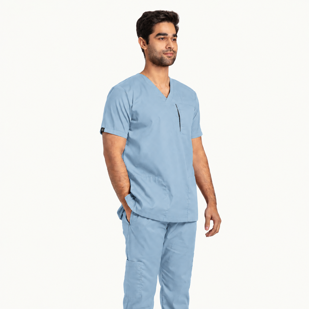 Men's Tri-Pocket Zip Medical Scrub Set