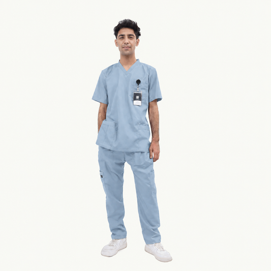 Men's Basic V-Neck Medical Scrub Set