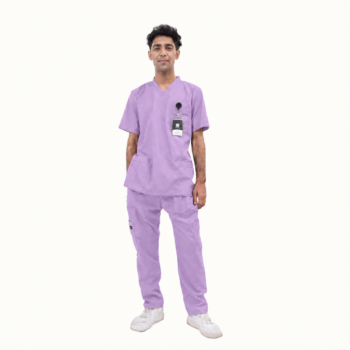Men's Basic V-Neck Medical Scrub Set