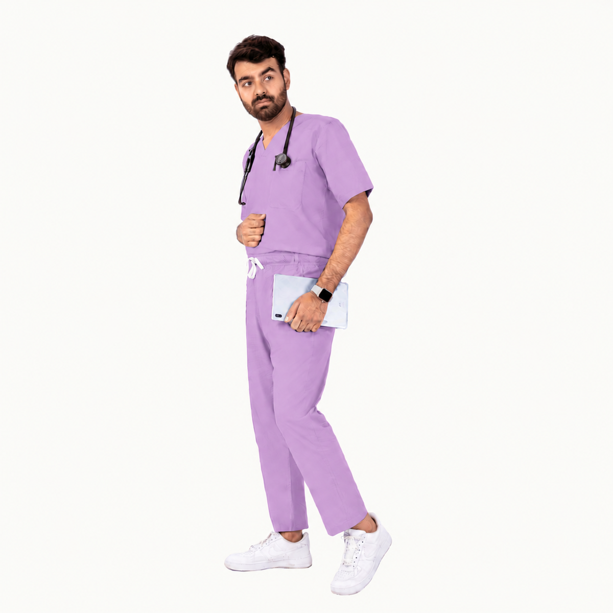 Men's Classic One-Pocket Medical Scrub Set