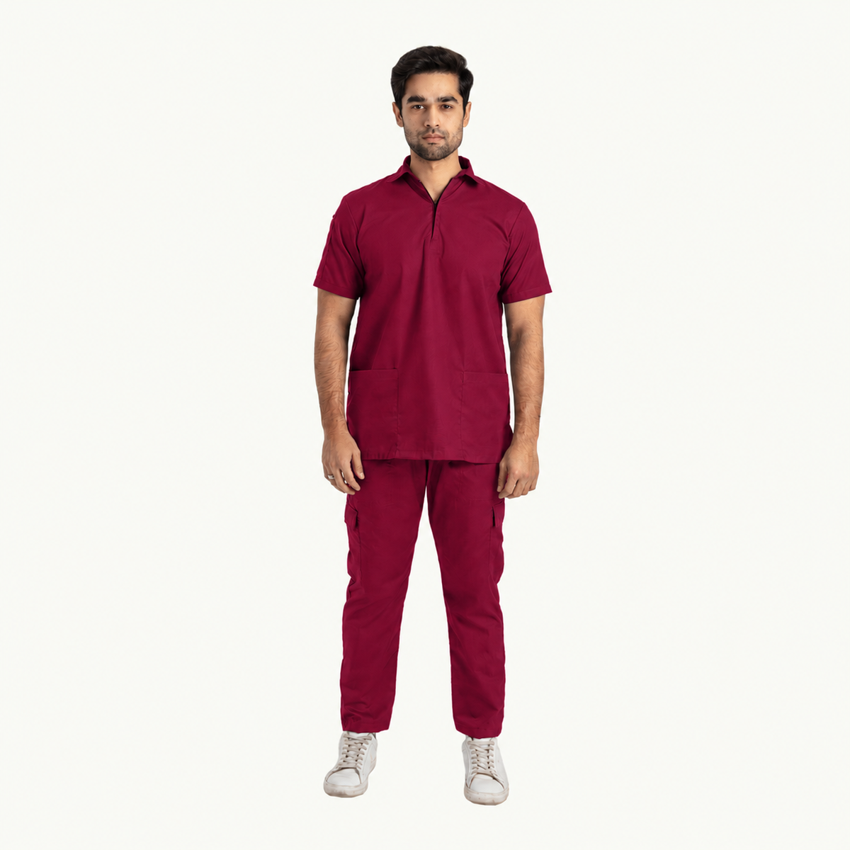 Men's Zip Collar Medical Scrub Set