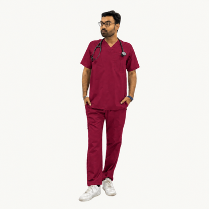 Men's Two Chest Pocket Medical Scrub Set
