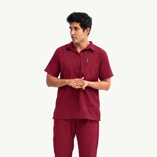 Men's Urban Collar Medical Scrub Set