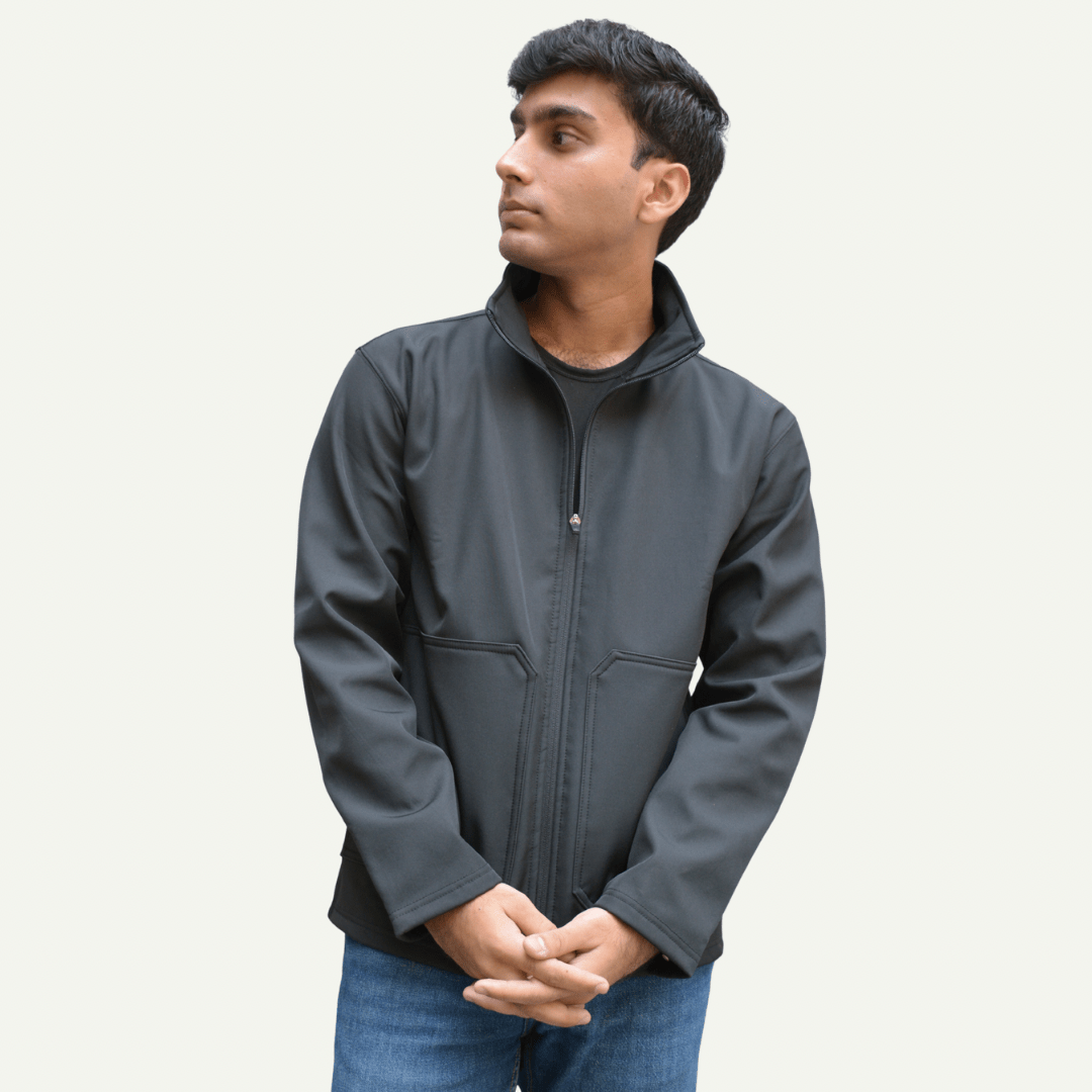 Men’s Premium Softshell Jacket – Black - dr.stitchess