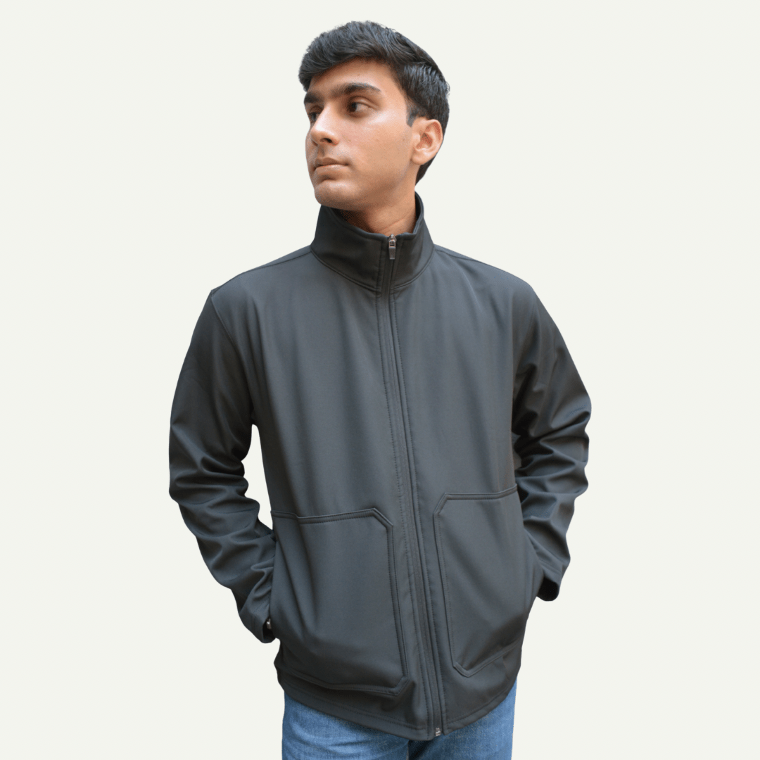 Men’s Premium Softshell Jacket – Black - dr.stitchess