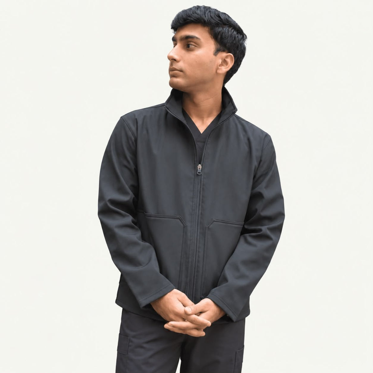 Men’s Premium Softshell Jacket – Black - dr.stitchess