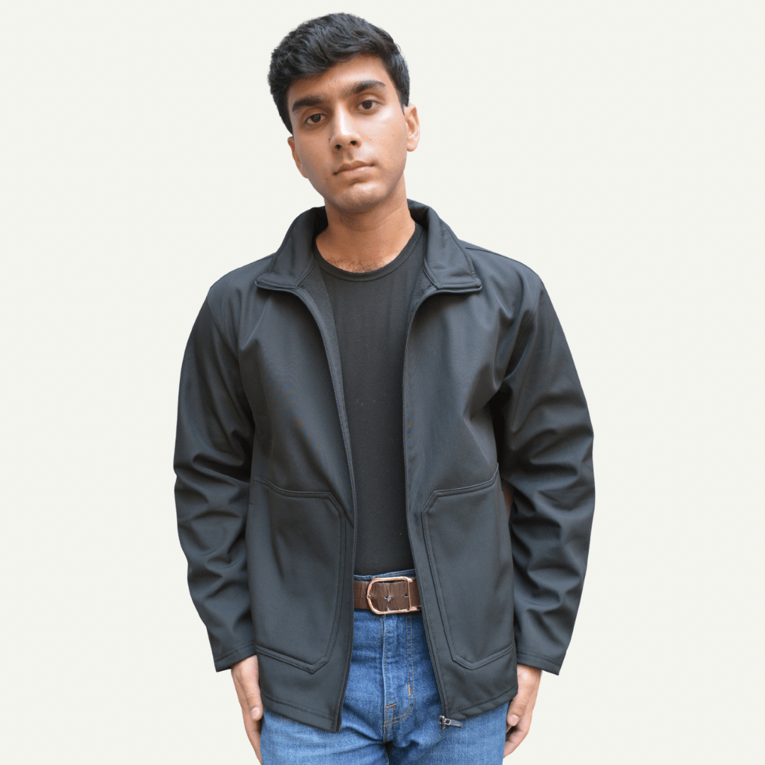 Men’s Premium Softshell Jacket – Black - dr.stitchess