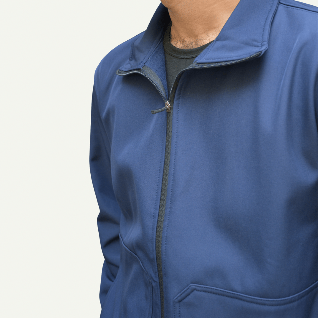 Men’s Premium Softshell Jacket – Blue - dr.stitchess