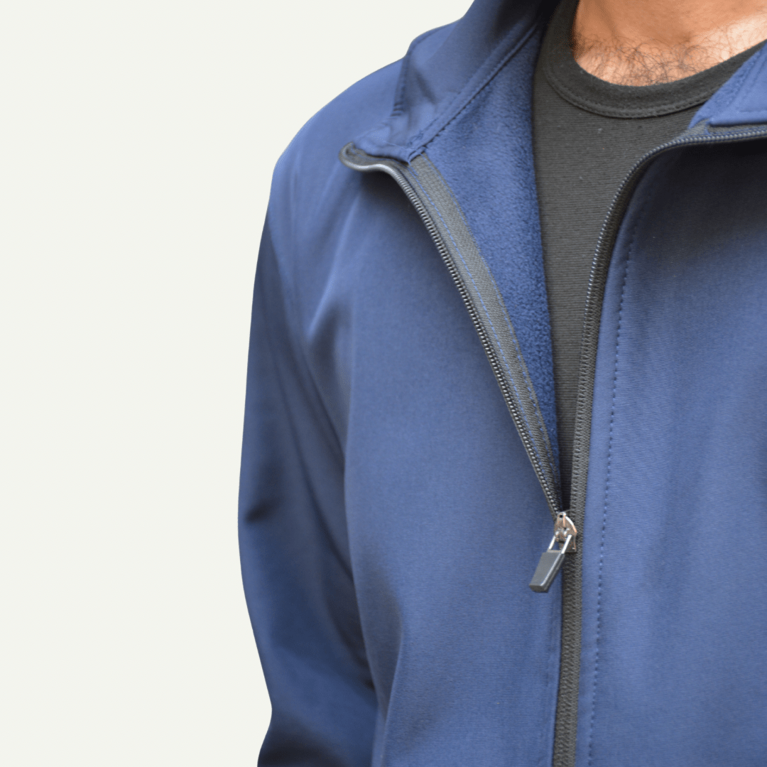 Men’s Premium Softshell Jacket – Blue - dr.stitchess