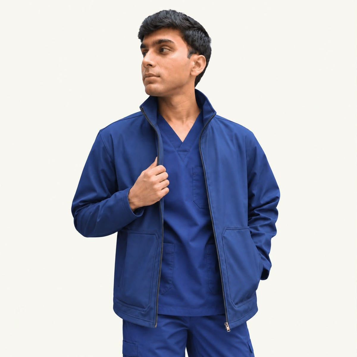 Men’s Premium Softshell Jacket – Blue - dr.stitchess