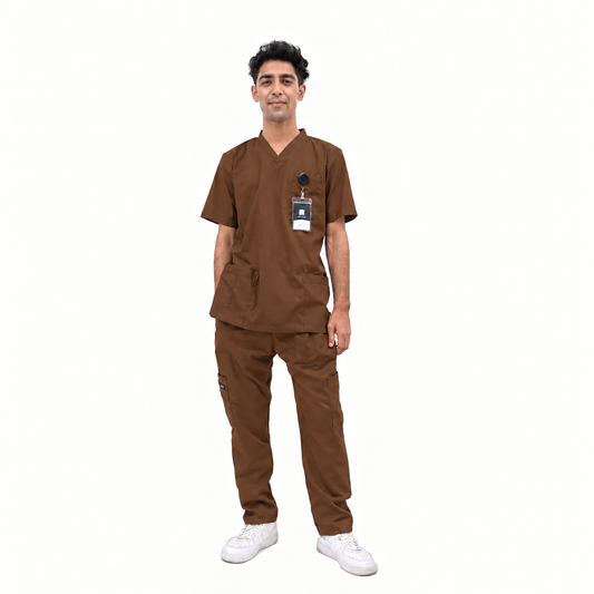 Men's Basic V-Neck Medical Scrub Set