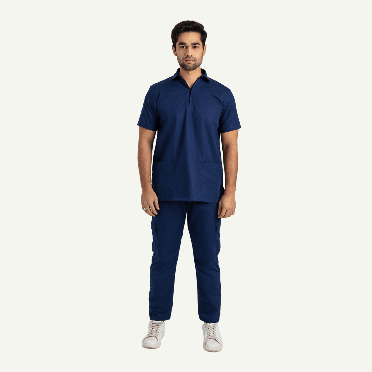 Men's Zip Collar Medical Scrub Set