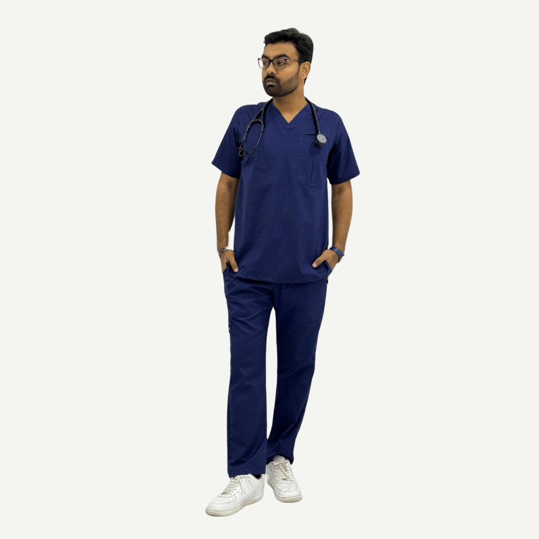 Men's Two Chest Pocket Medical Scrub Set