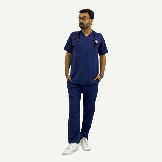 Men's Two Chest Pocket Medical Scrub Set
