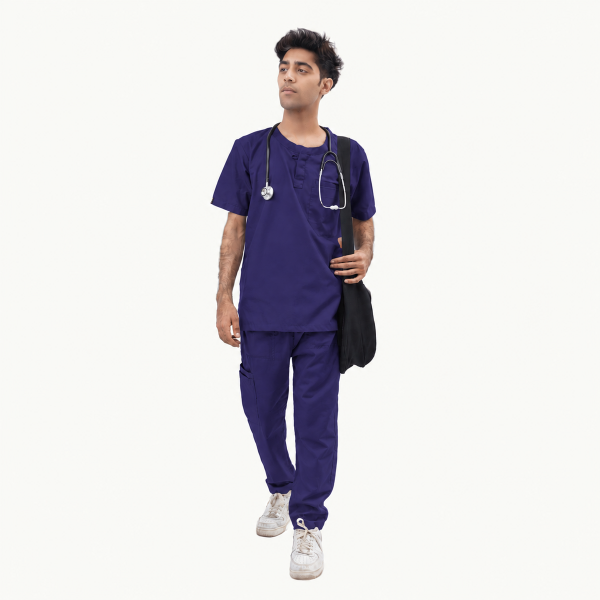 Men's Front Placket Medical Scrub Set