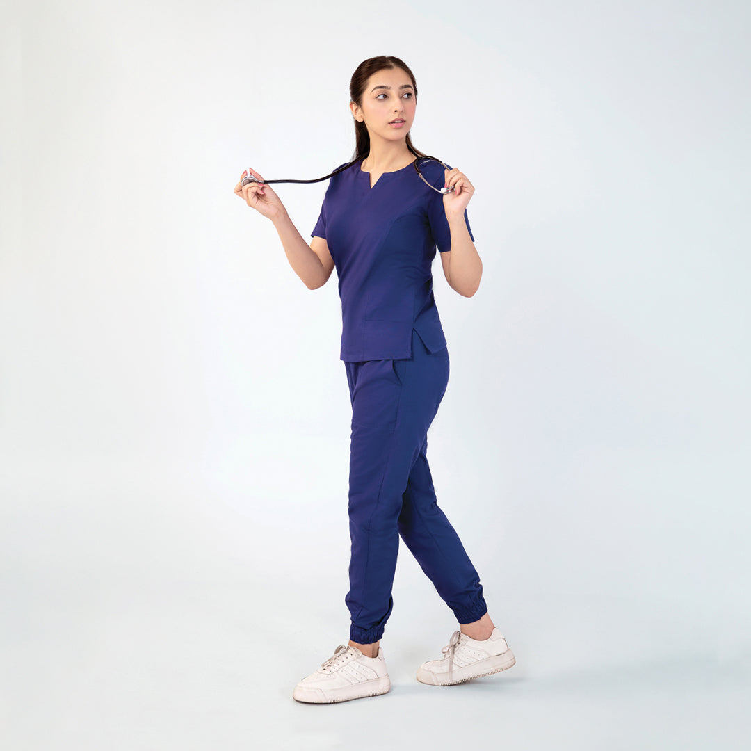 Round Neckline Scrub Set