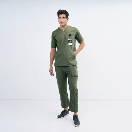 Men's Kangaroo Pocket Medical Scrub Set