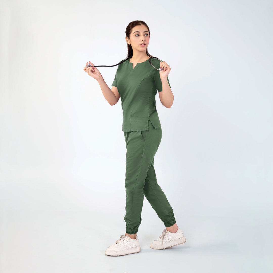 Round Neckline Scrub Set