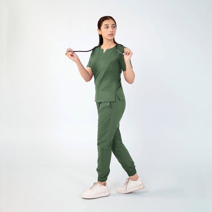 Round Neckline Scrub Set