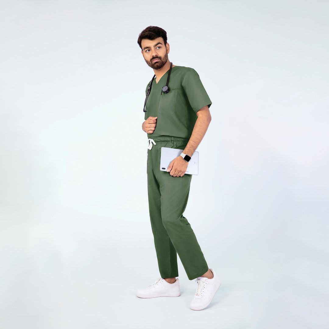 Men's Classic One-Pocket Medical Scrub Set